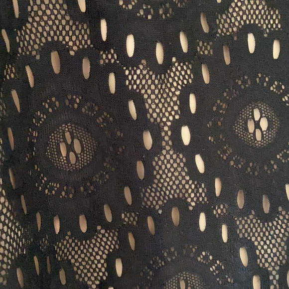 2/$20 Fitted black flowery dress - Picture 3 of 5